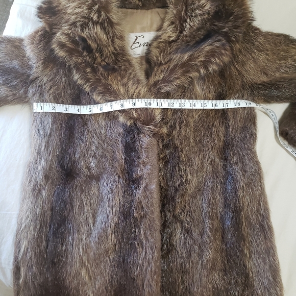 1960s Vintage Evans Beaver Fur Coat with Collar‎ Small/Medium - Picture 10 of 11